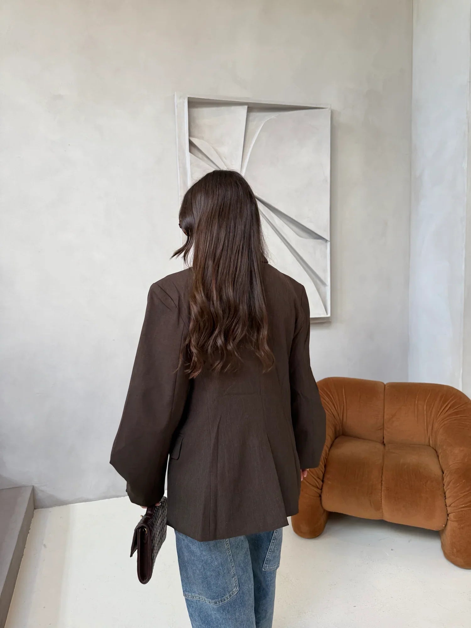 OVERSIZED BLAZER  BROWN