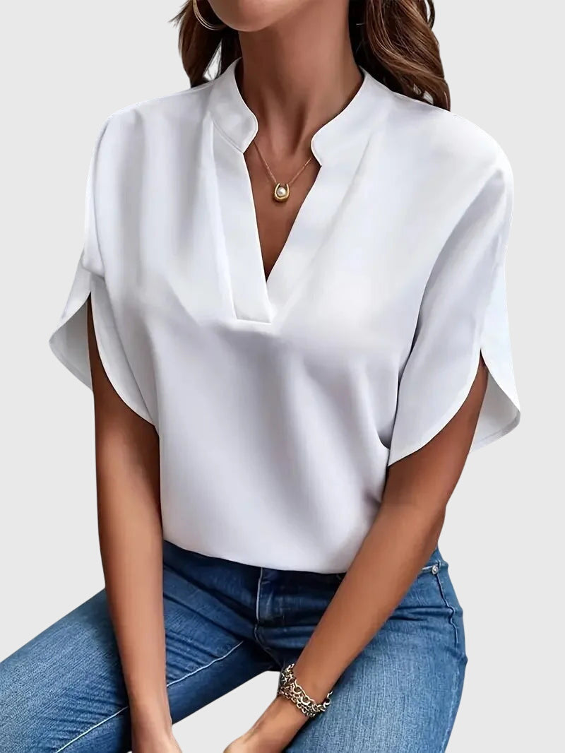 Naoomie | Soft and Elegant V-Neck Shirt