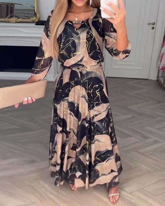 Naoomie | Printed Chiffon Dress