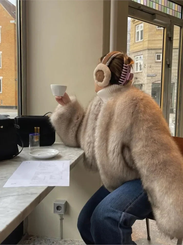 Zimní kabát Naomie z umělé kožešiny – elegantní a pohodlný