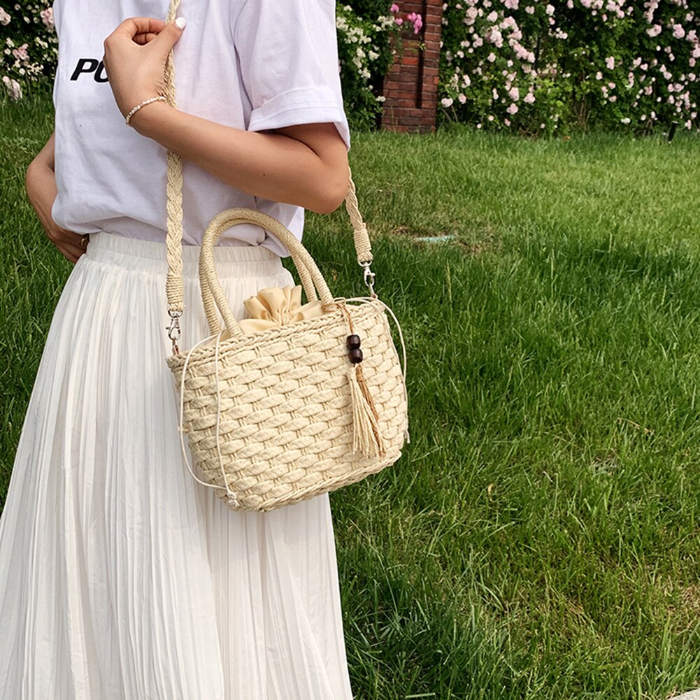 Tkaná kožená letní taška